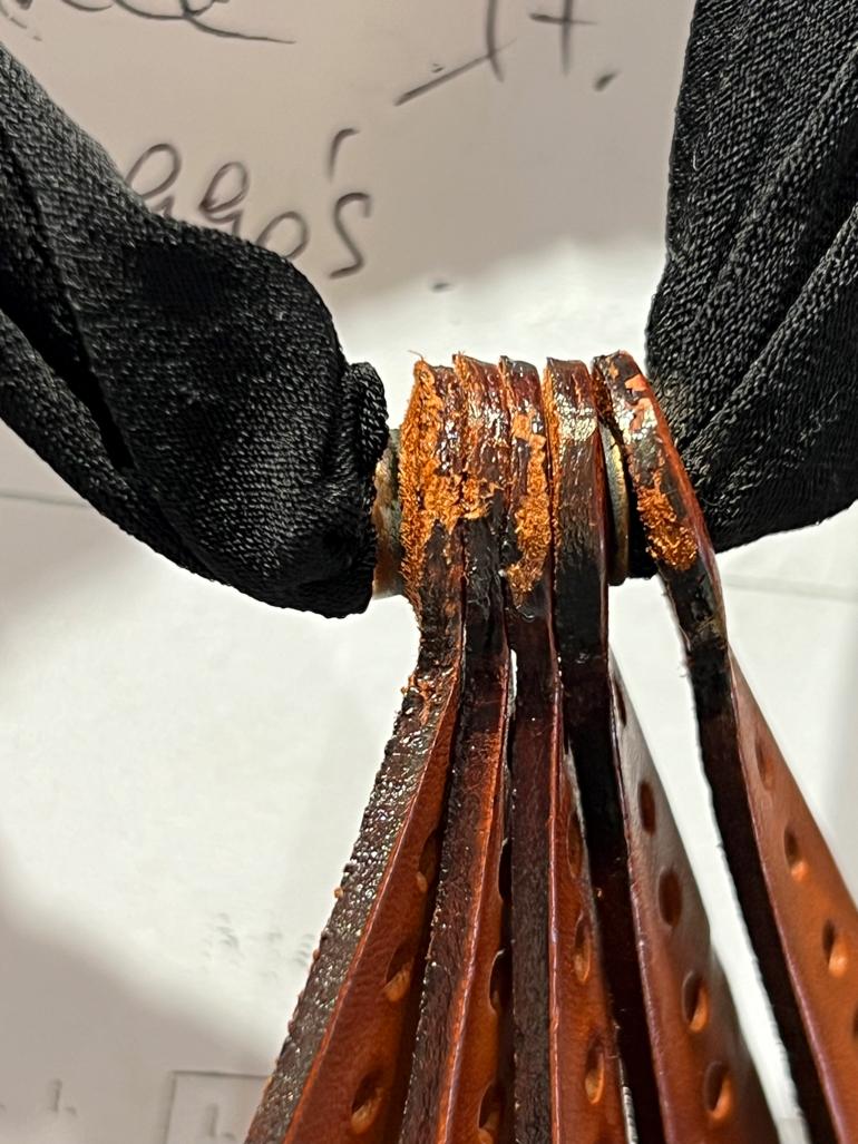 De las mujeres Vestido sin espalda de punto negro con detalle de piel Jean-Paul Gaultier Femme en venta