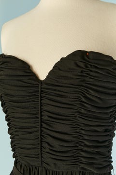 Black jersey bustier jumpsuit with belt LORIS AZZARO