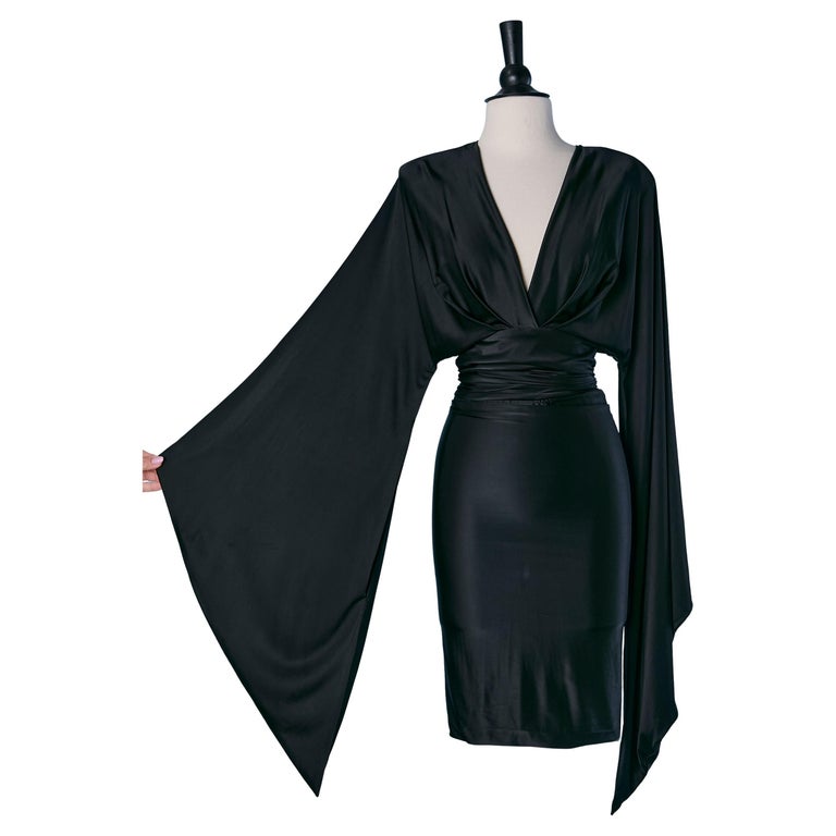 alexandre vauthier black dress ALEXANDRE VAUTHIER COUTURE 2023 Runway Black crystal embellished open back dress