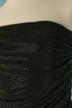 Black jersey crystalized bustier dress ALEXANDRE VAUTHIER