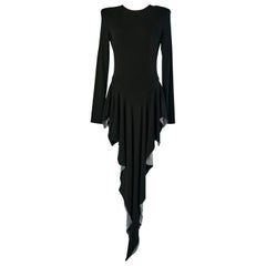 Black jersey crystallized evening dress ALEXANDRE VAUTHIER
