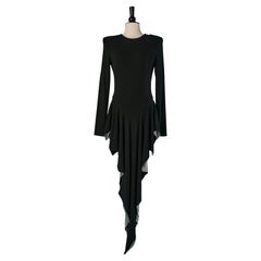 Black jersey crystallized evening dress ALEXANDRE VAUTHIER