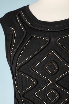 Black jersey dress with beads embroideries Givenchy