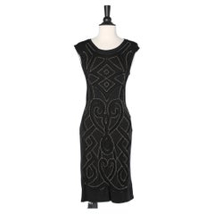 Black jersey dress with beads embroideries Givenchy 