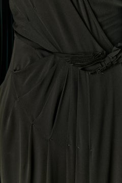 Schwarzes Abendkleid aus Jersey mit weiten Ärmeln von CHRISTIAN DIOR
