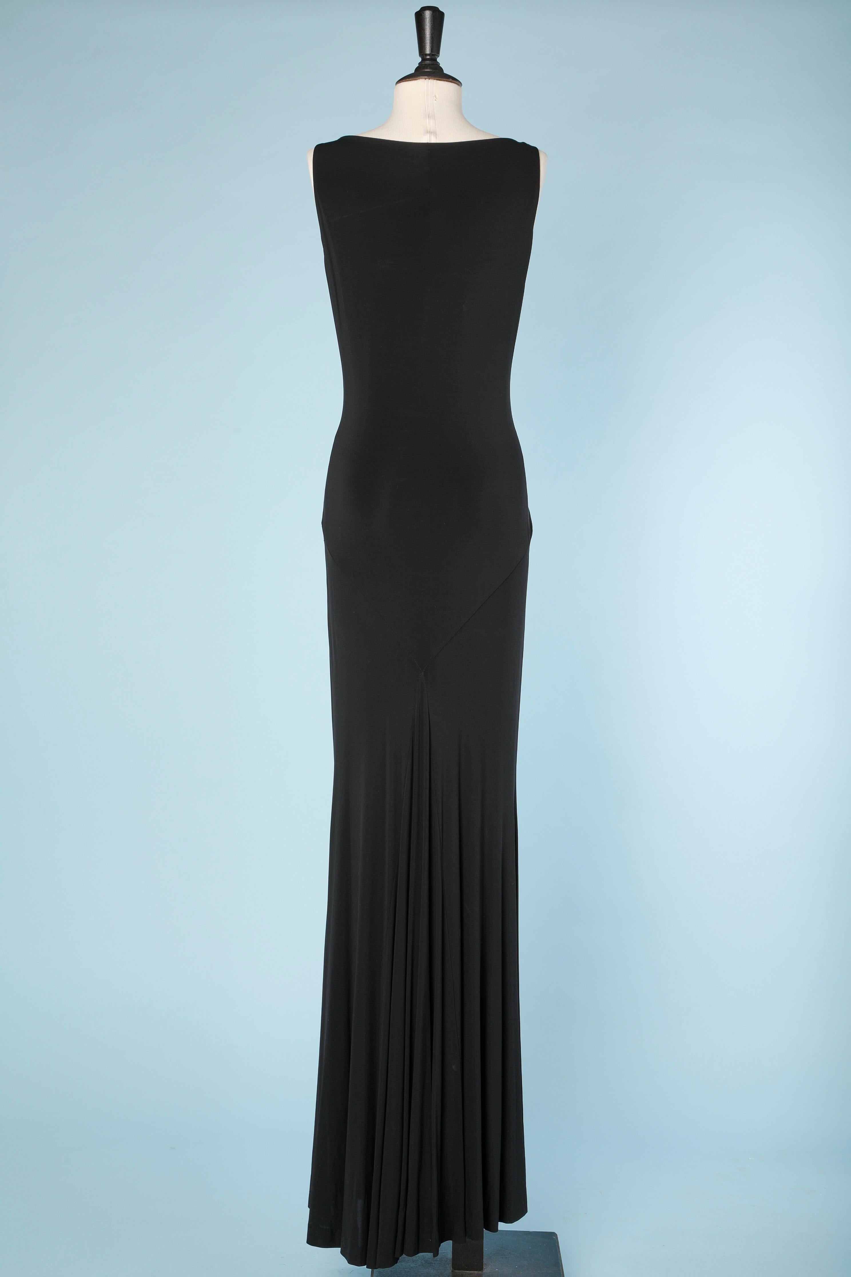 black jersey gown