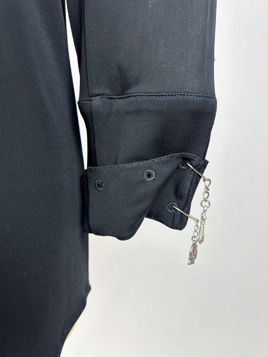 Black jersey shirt with charms by Jean-Paul Gaultier Homme - France Circa 1995 For Sale 8