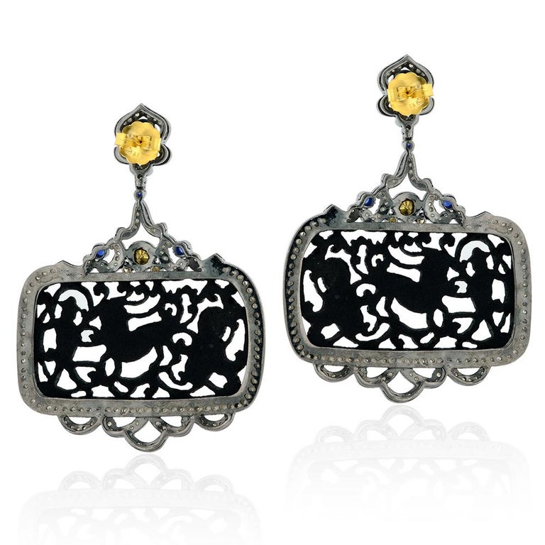 JET MIXED THORN EARRING main image 1