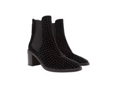 Black Jimmy Choo Embellished Velvet Ankle Boots