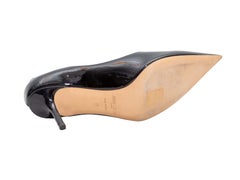 Black Jimmy Choo Patent Pointed-Toe Pumps Size 39