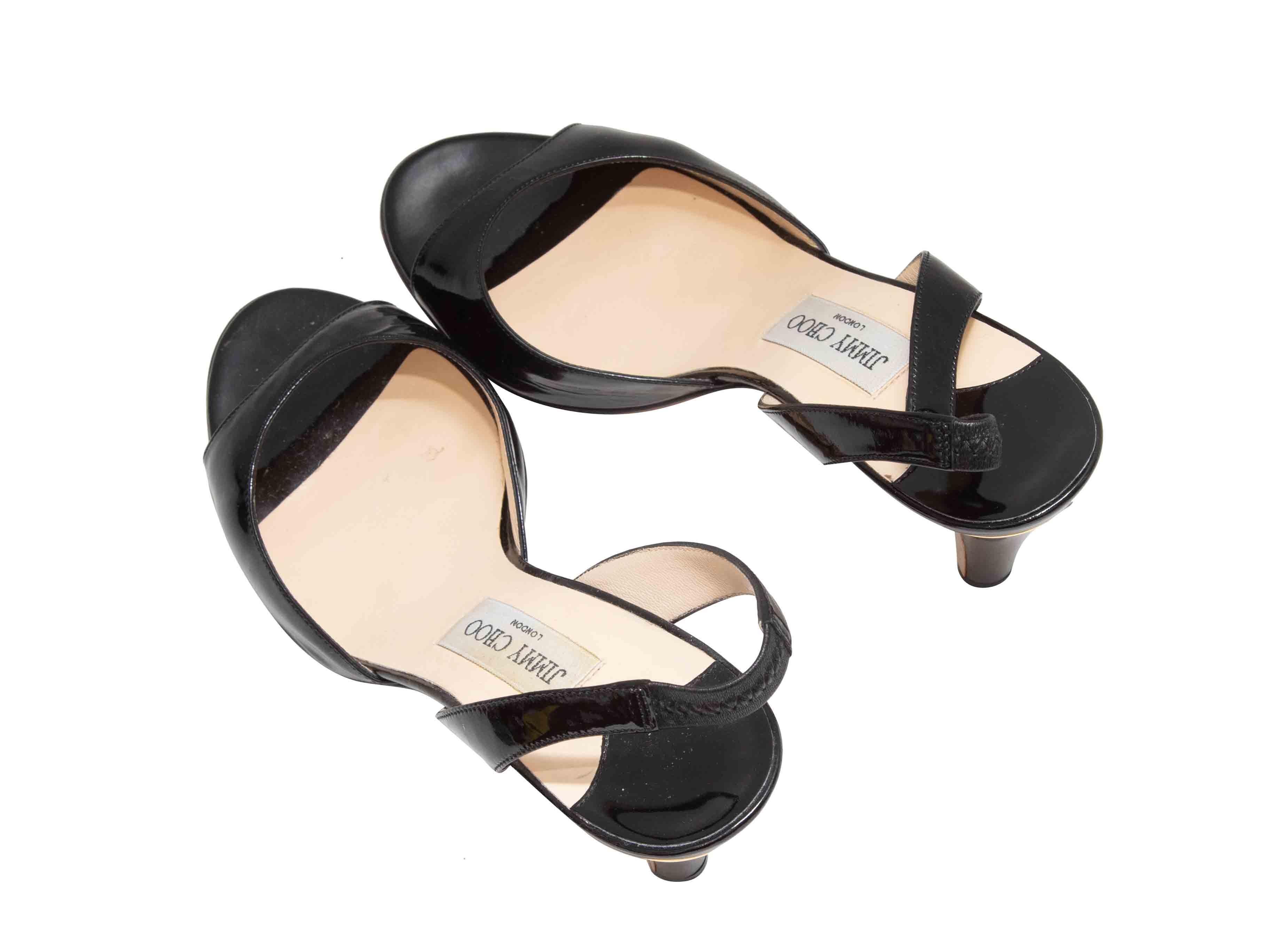 Nero Jimmy Choo nero con tacco a fionda misura 38,5 in vendita