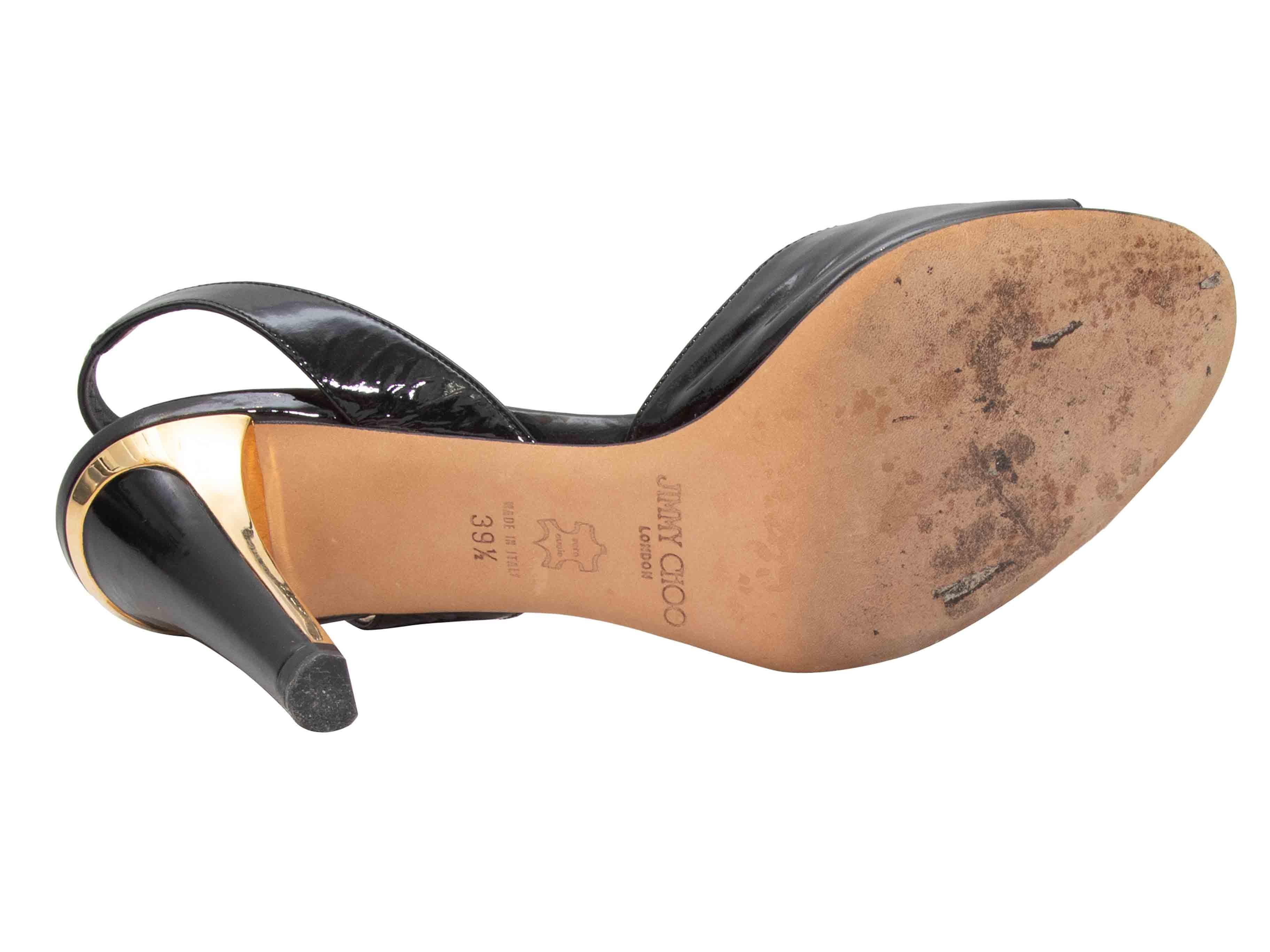 Donna Jimmy Choo nero con tacco a fionda misura 38,5 in vendita