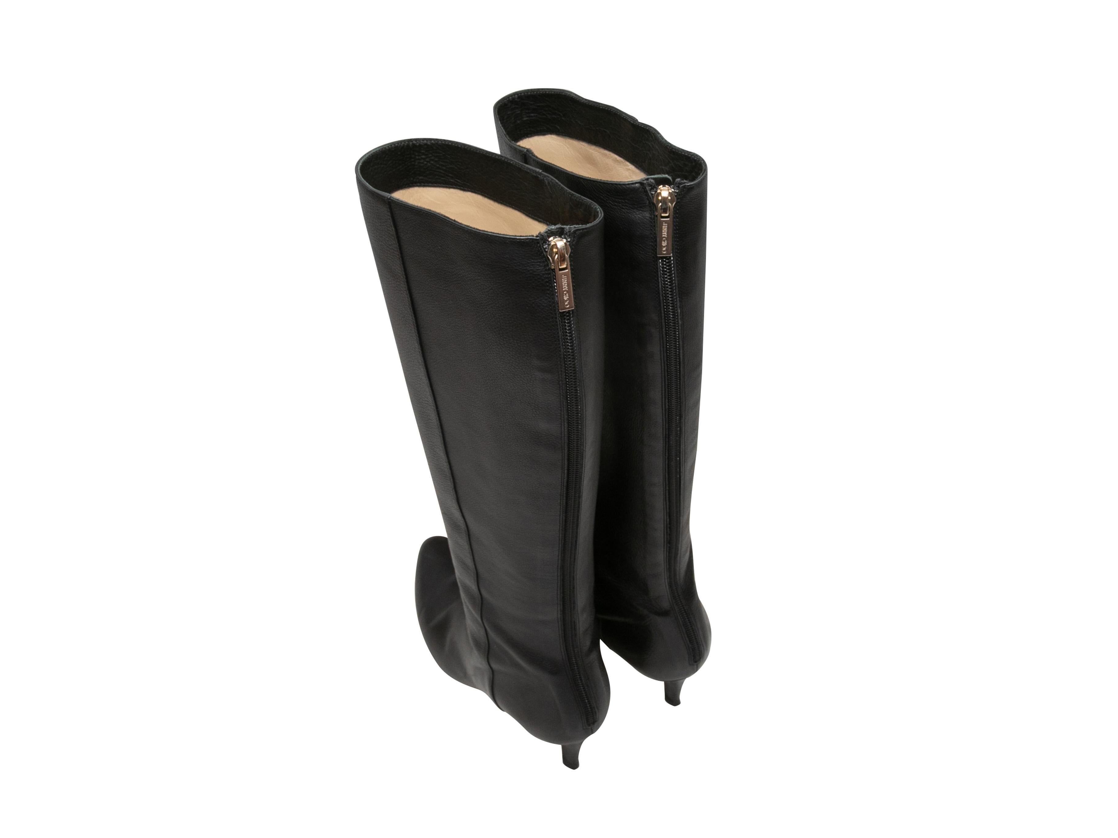 Noir Jimmy Choo - Bottes noires à bout pointu et talons hauts, taille 39 en vente