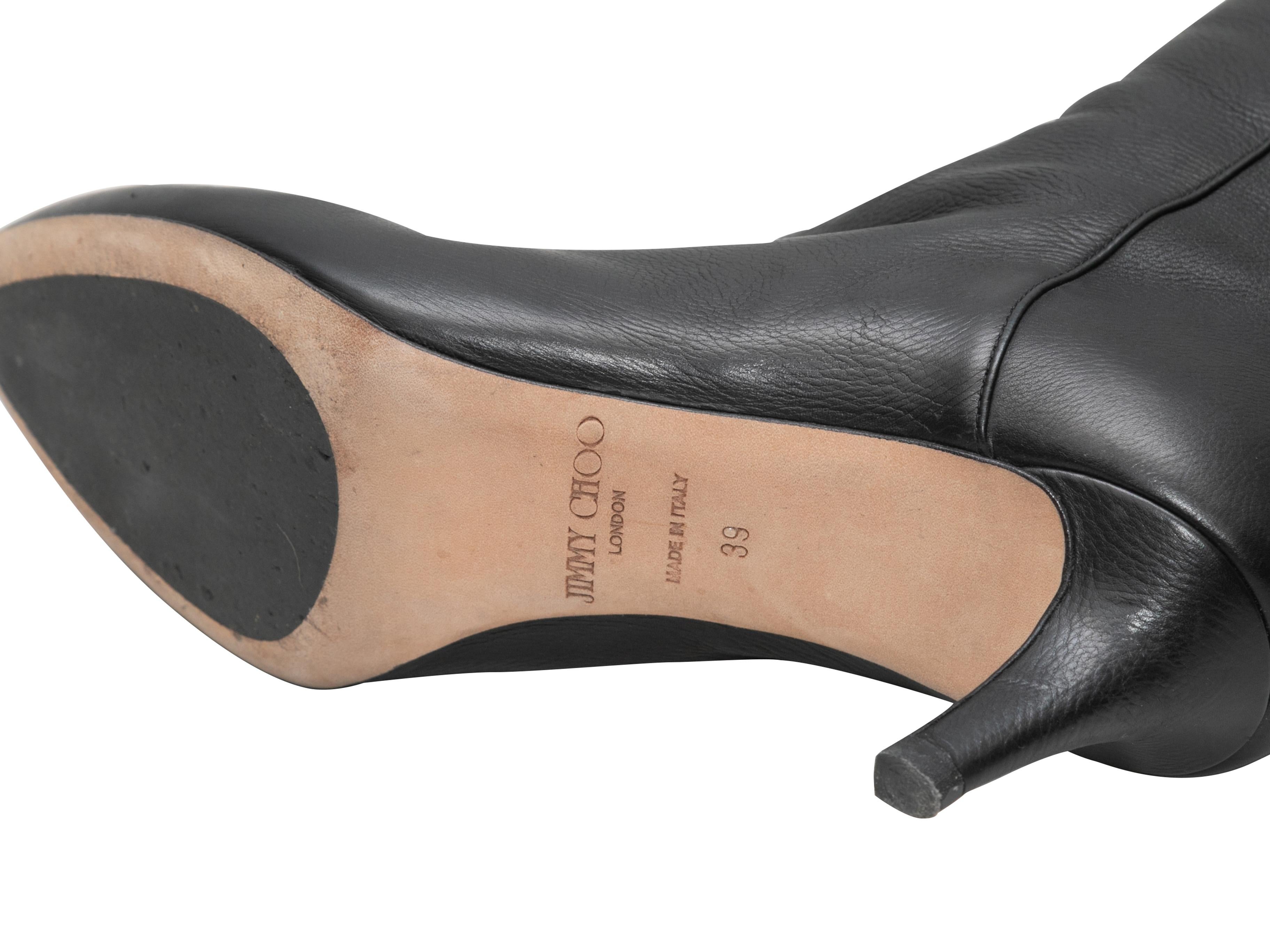 Jimmy Choo - Bottes noires à bout pointu et talons hauts, taille 39 Pour femmes en vente