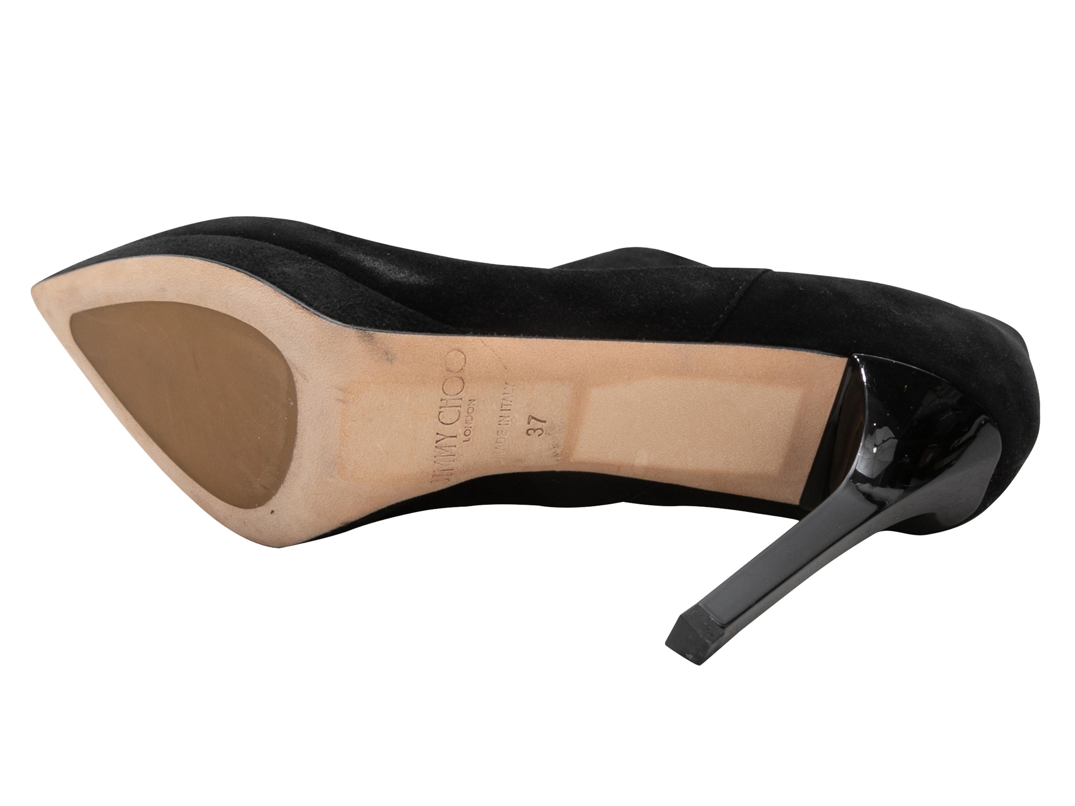 Bottines en daim à talon pointu Jimmy Choo noir Taille 37 Pour femmes en vente