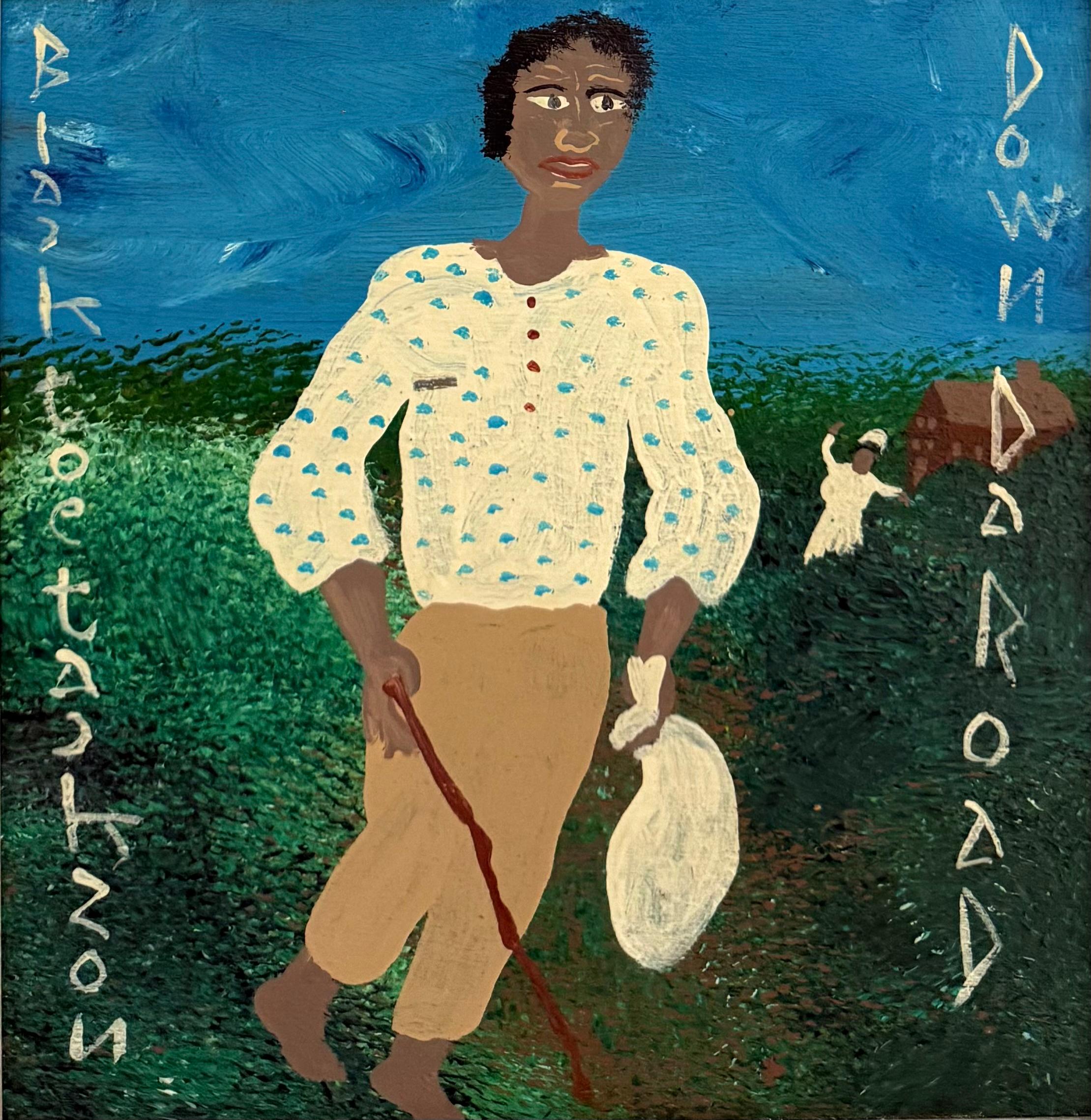 Figurative Painting Black Joe Jackson - "Down da Road"
