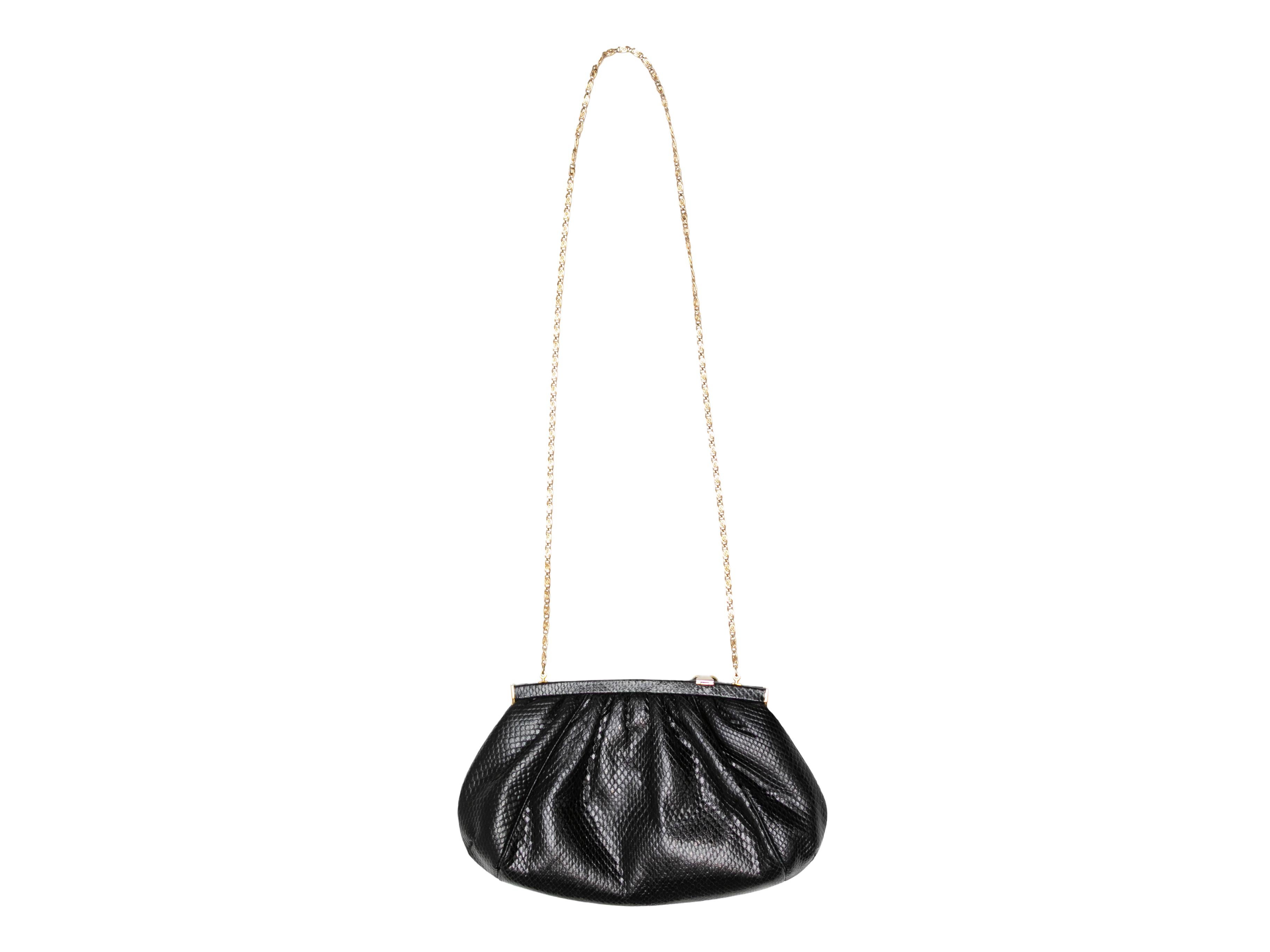 De las mujeres Bolso crossbody negro de piel de serpiente Judith Leiber