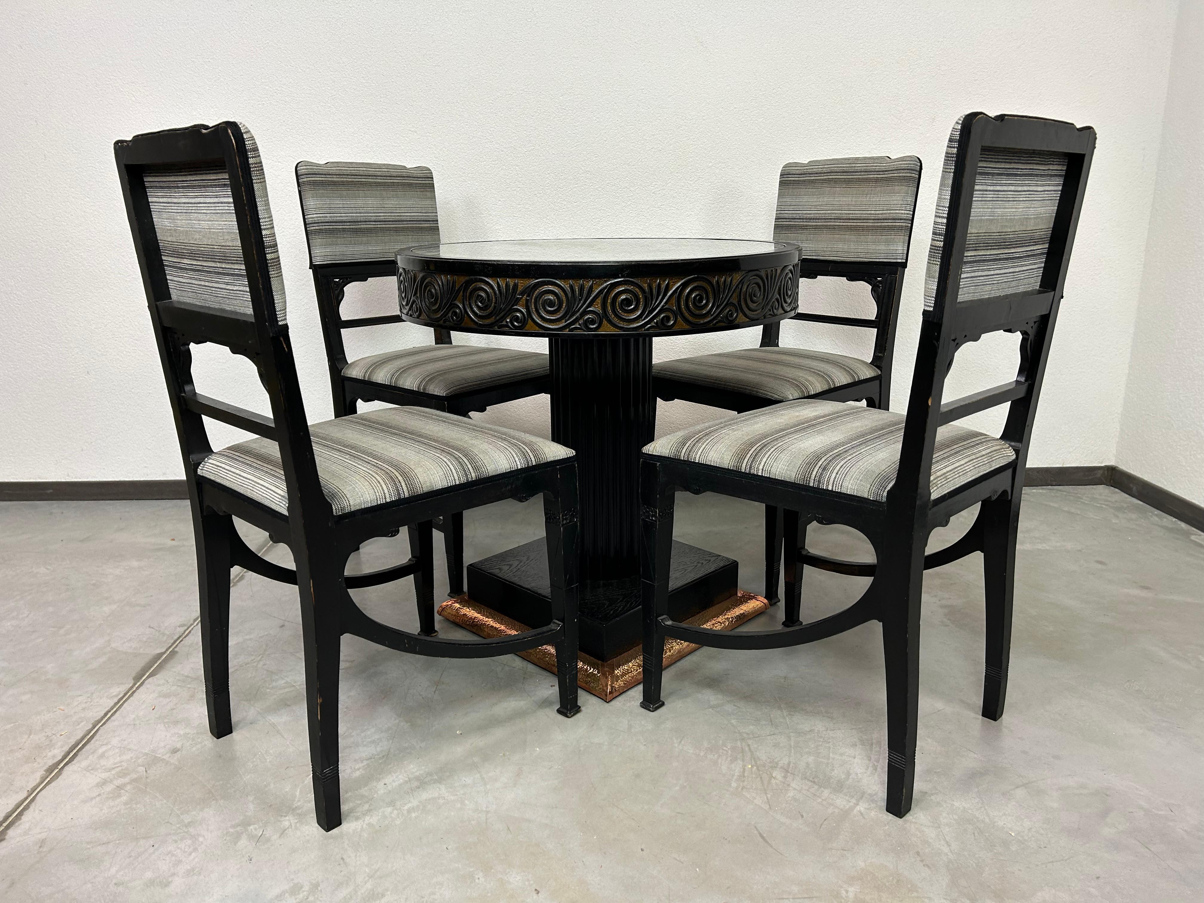 Table basse jugenstil noire en vente 1