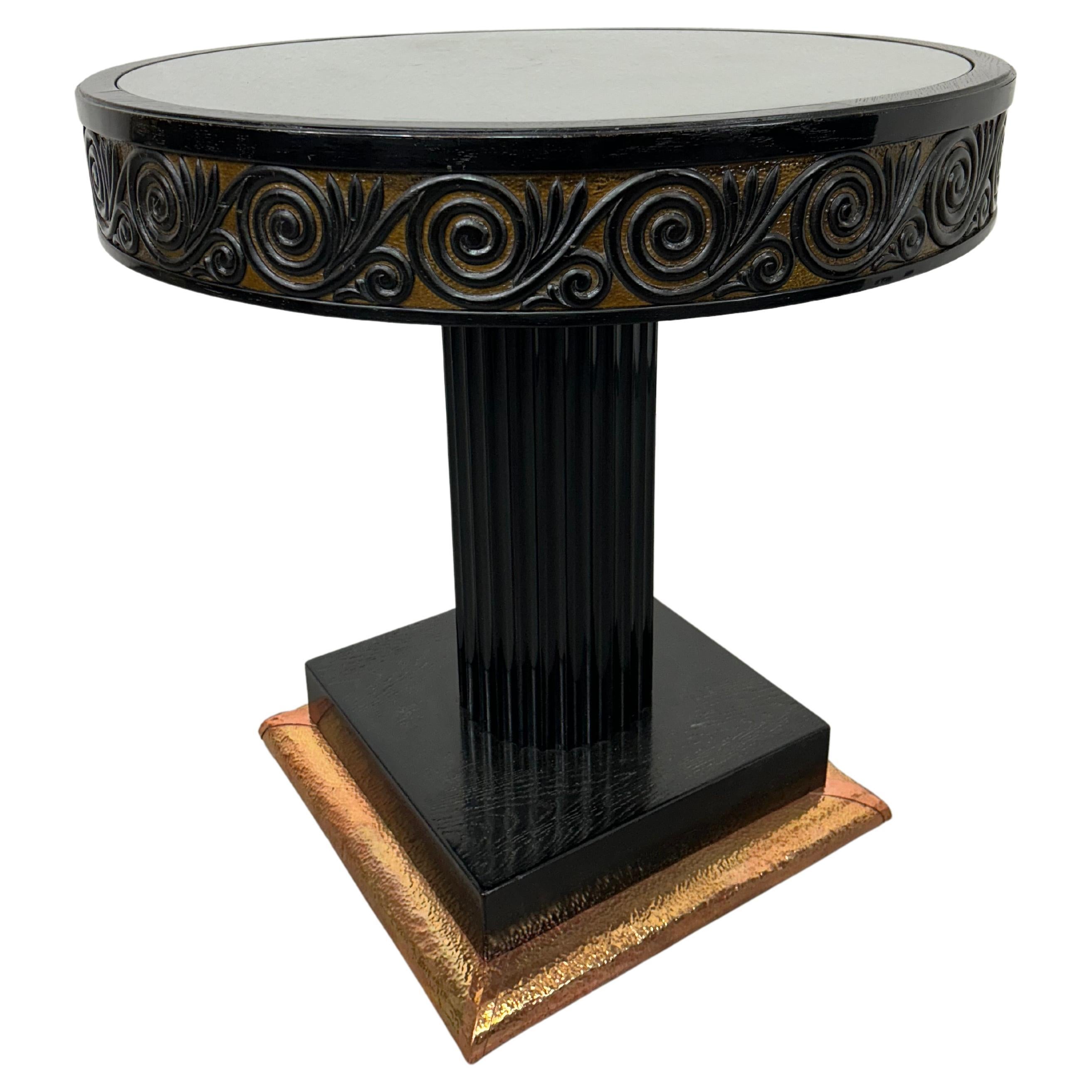 Table basse jugenstil noire