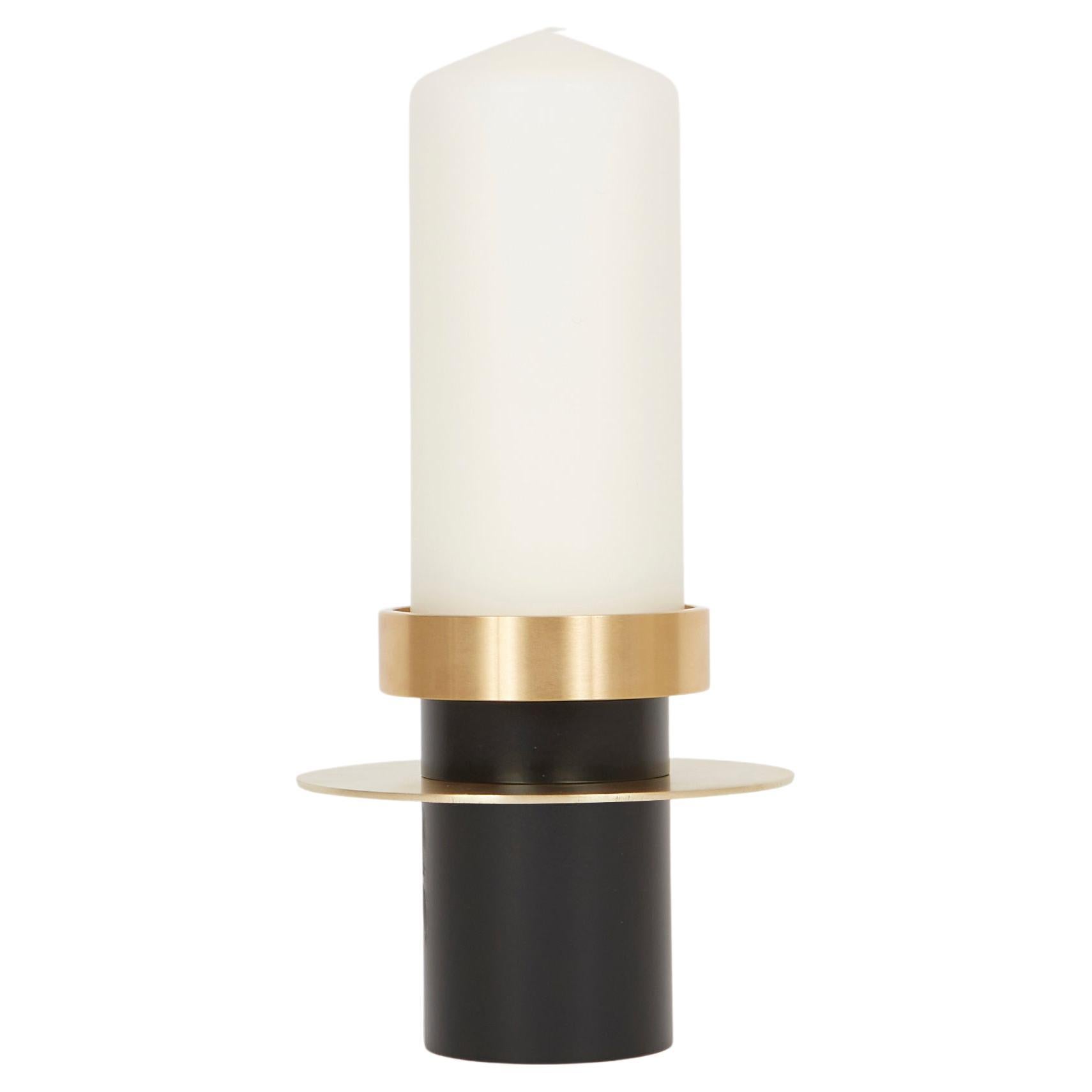 Black With Brass Candle Holder 177 For Sale on 1stDibs black and