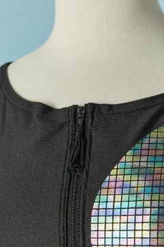 Black jumpsuit with print on the top left side KRIZIA POI