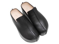Black JW Anderson Leather Platform Clogs Size 40