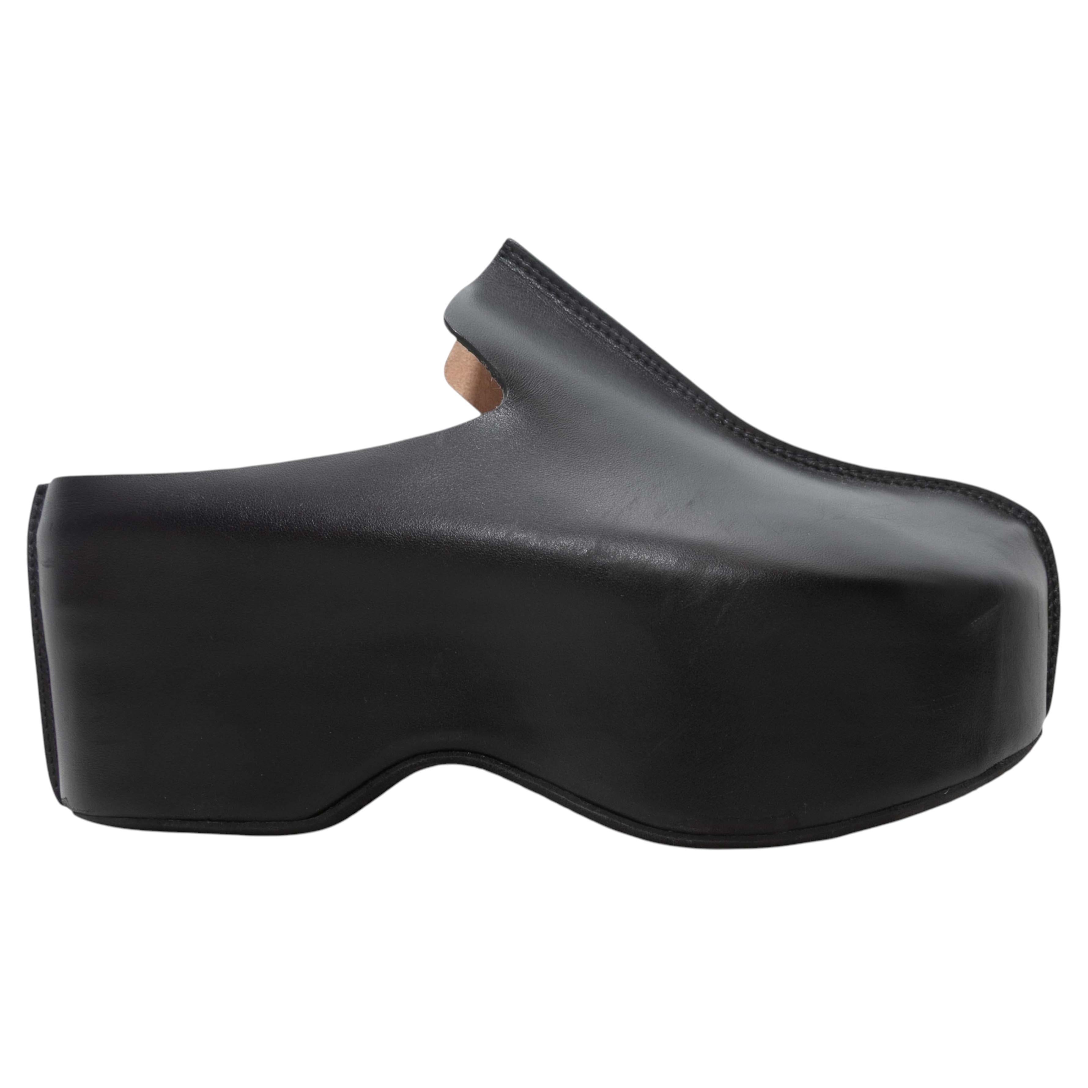 Black JW Anderson Leather Platform Clogs Size 40 For Sale