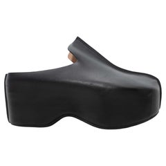Black JW Anderson Leather Platform Clogs Size 40