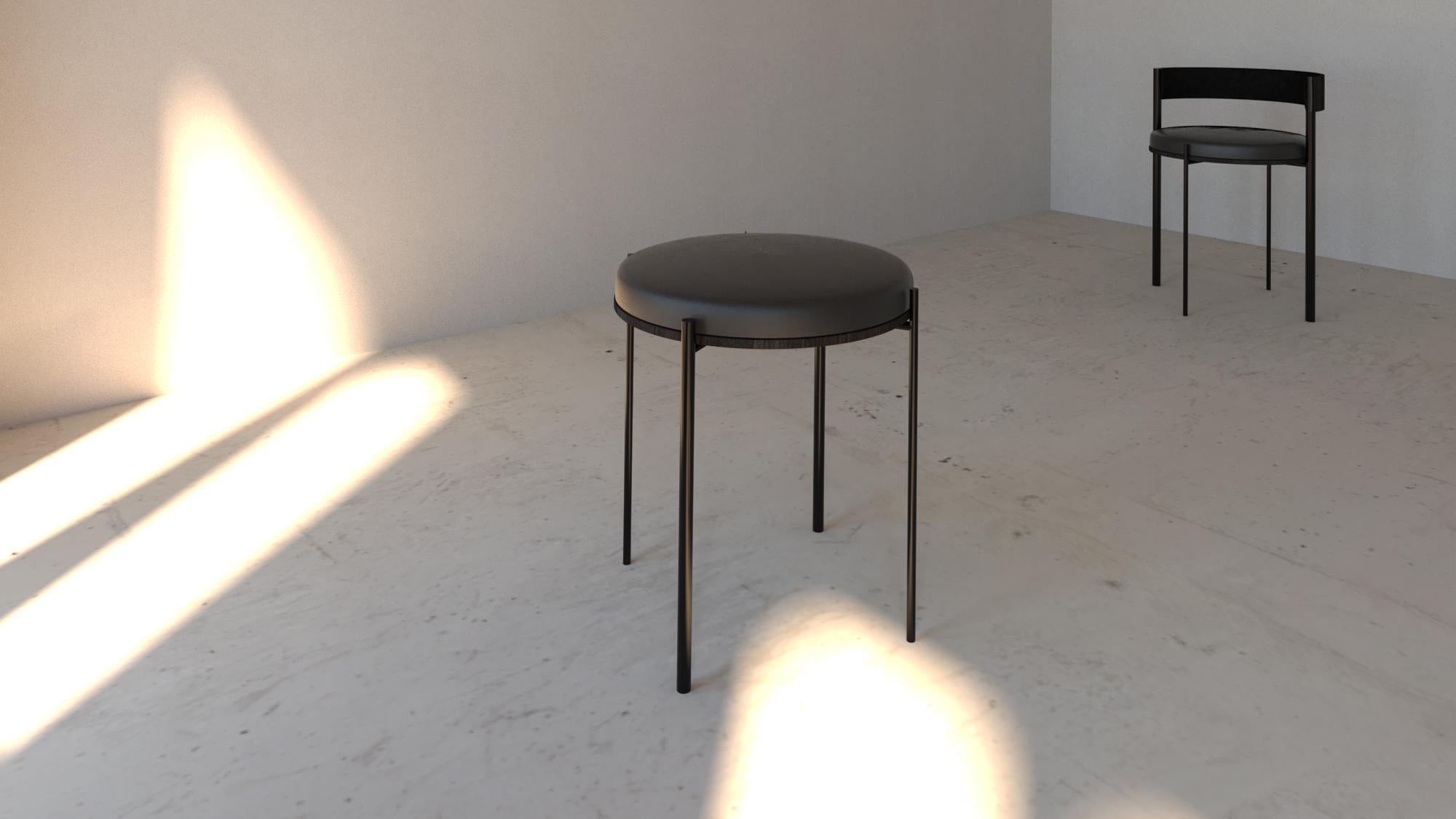 XXI secolo e contemporaneo Sedia da pranzo Black Kaleidoscope di Jialun Xiong in vendita