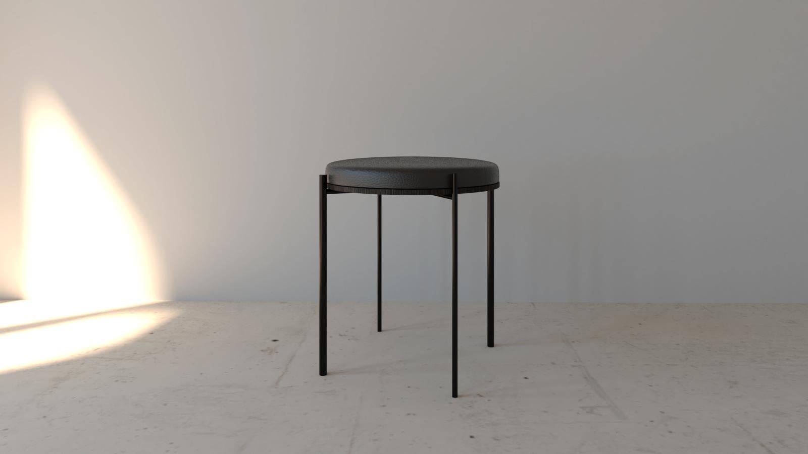 Black Kaleidoscope dining stool by Jialun Xiong
Dimensions: 20”W x 20”D x 18”H inch
Materials:Metal, ash wood and leather

COM/COL Option Available.

“ I have an aptitude for exploring the nuances of infinite combination of materials. I’m