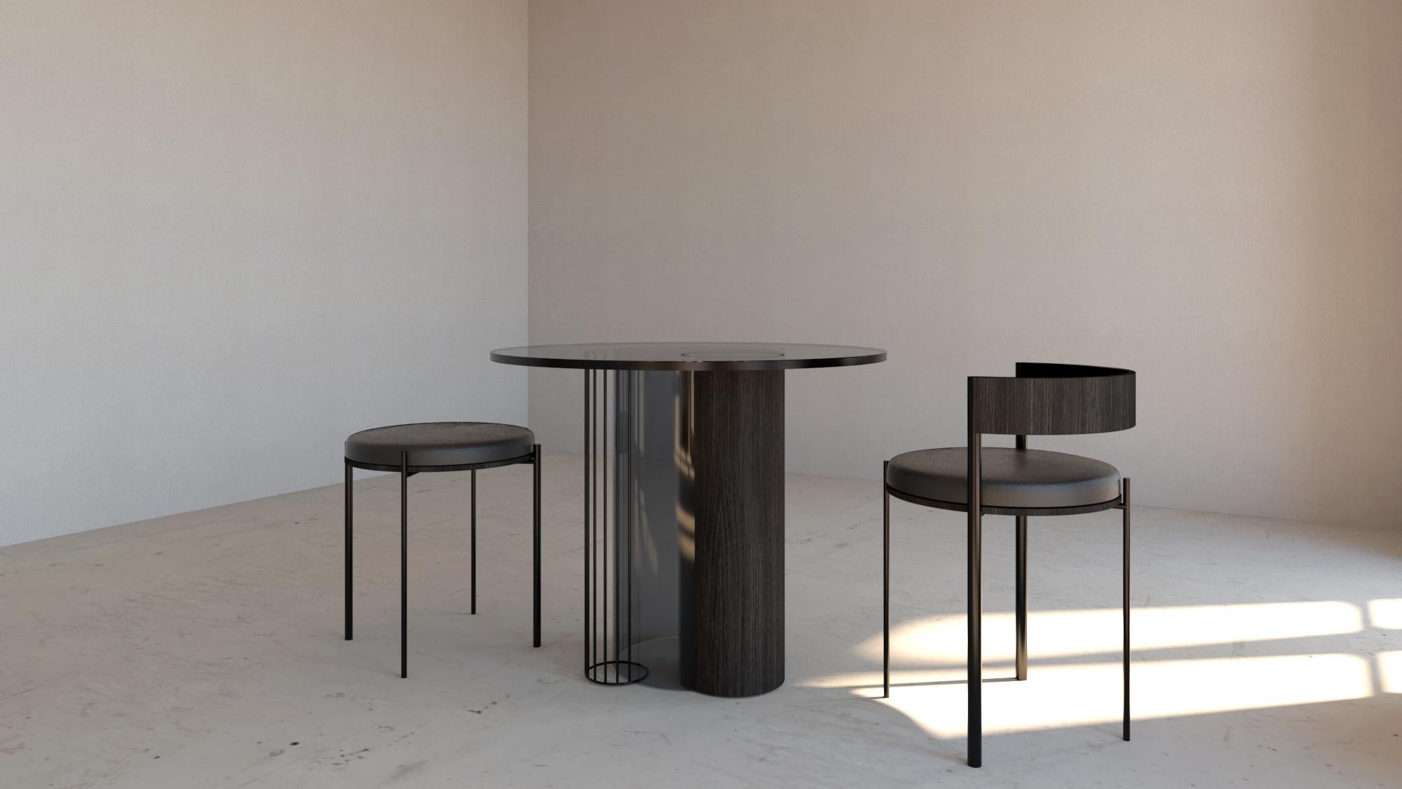 Sgabello da pranzo Black Kaleidoscope di Jialun Xiong In condizioni Nuovo in vendita a Geneve, CH