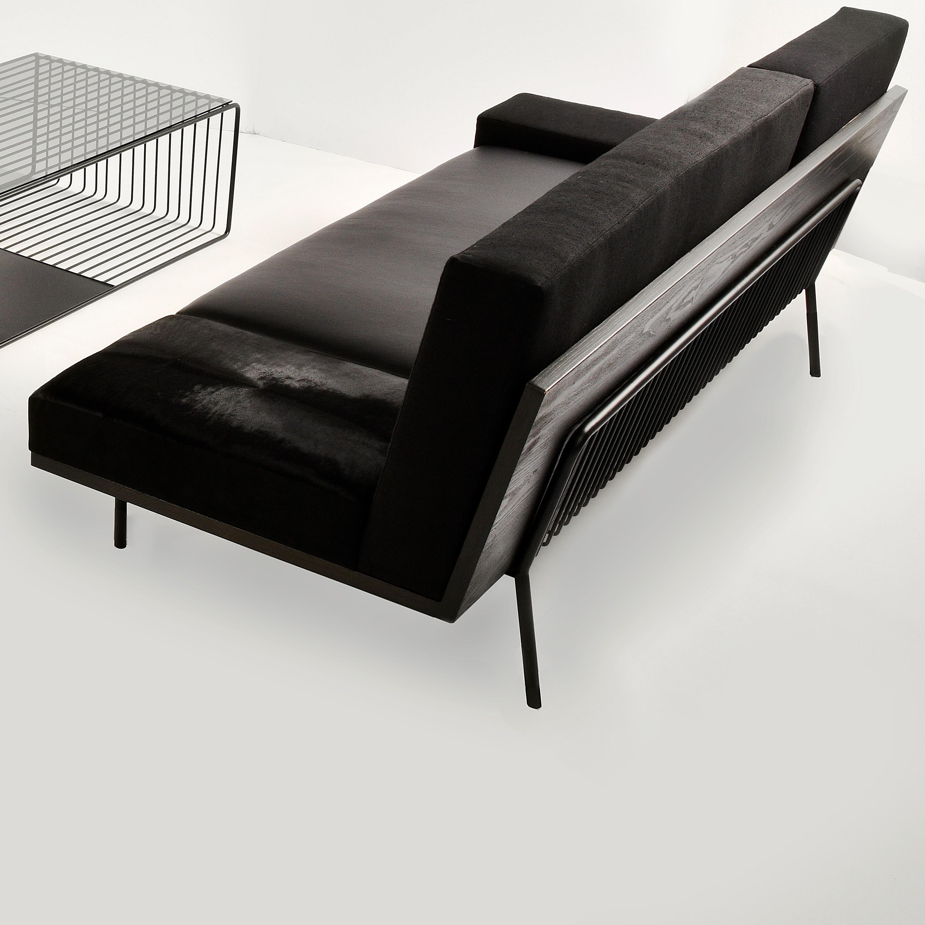 Linen Black Kaleidoscope Sofa by Jialun Xiong For Sale