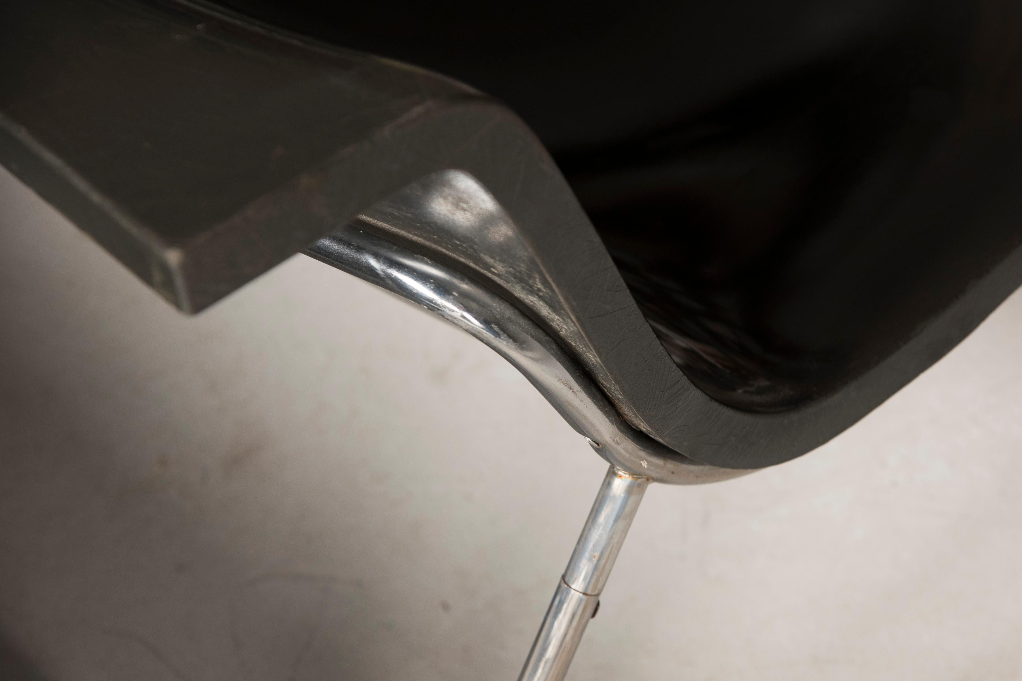 Black Kartell Form Design by Piero Lissoni Steel legs Outdoor Indoor Chairs 4