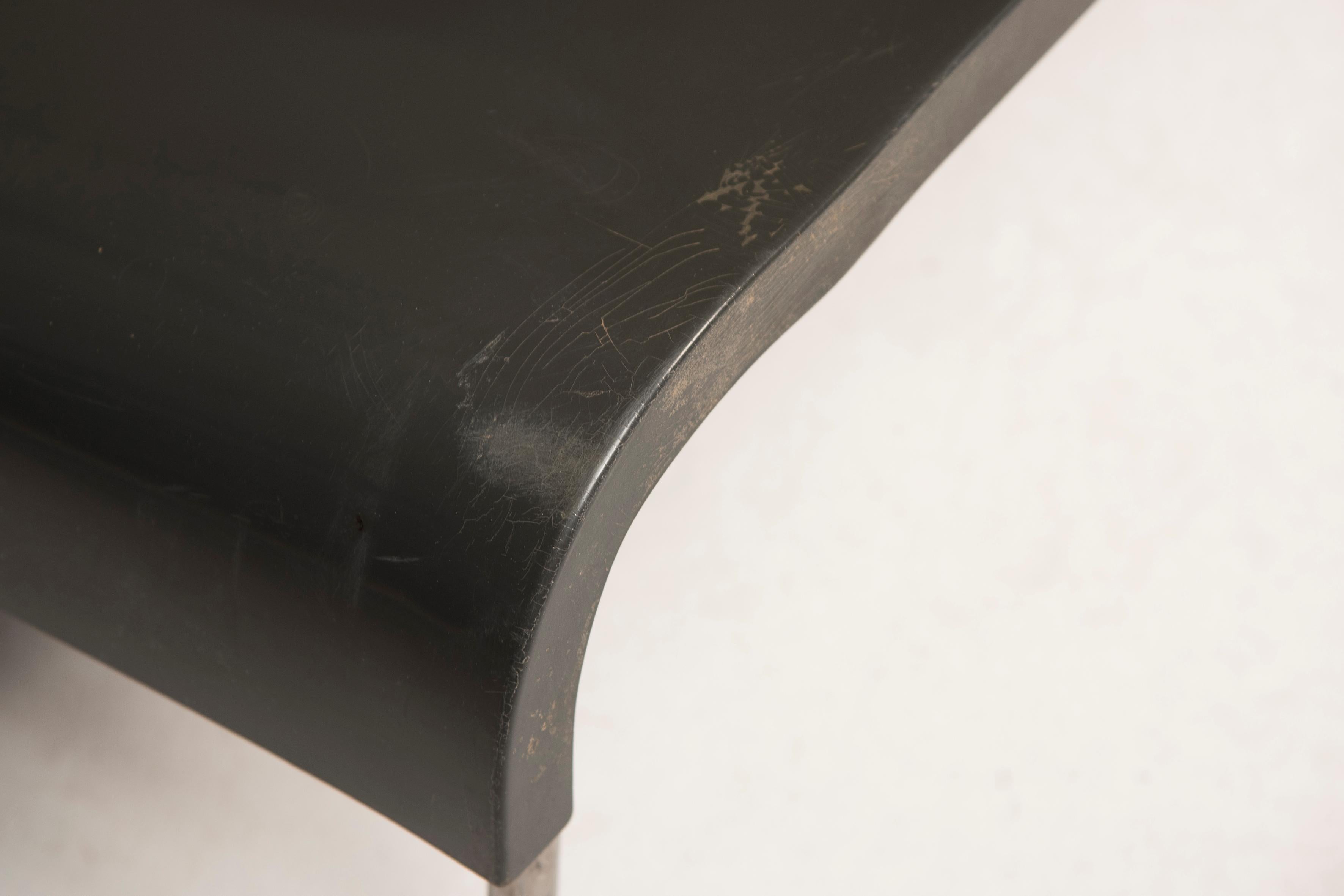 Modern Black Kartell Form Design by Piero Lissoni Steel legs Outdoor Indoor Chairs