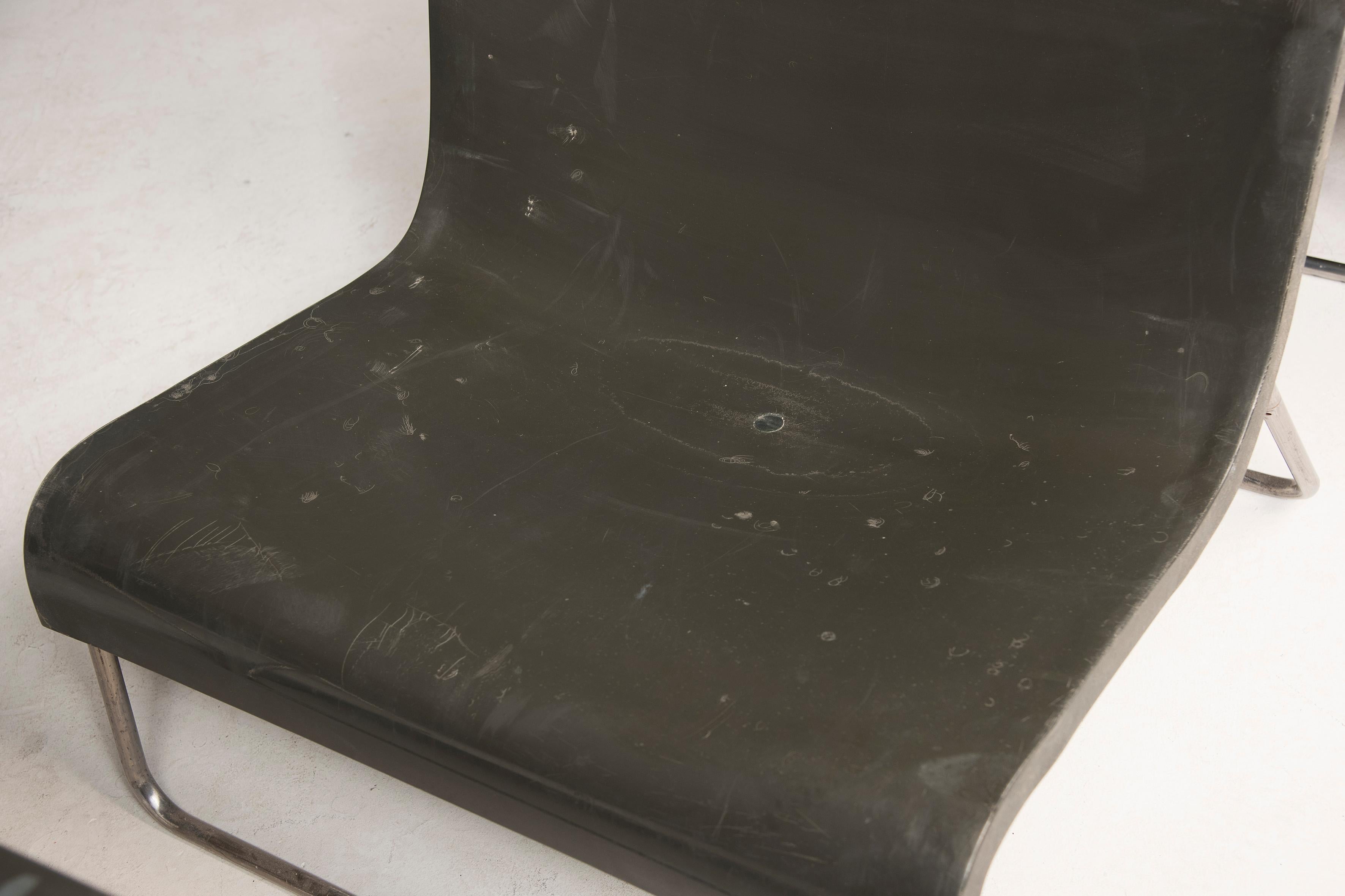 Black Kartell Form Design by Piero Lissoni Steel legs Outdoor Indoor Chairs 1