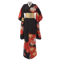 Kimono noir Uchikake