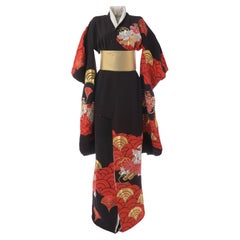 Schwarzer Kimono Uchikake