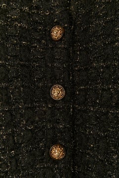 Black knit and lurex cocktail dress CHANEL Les Métiers d'Art Paris Ritz
