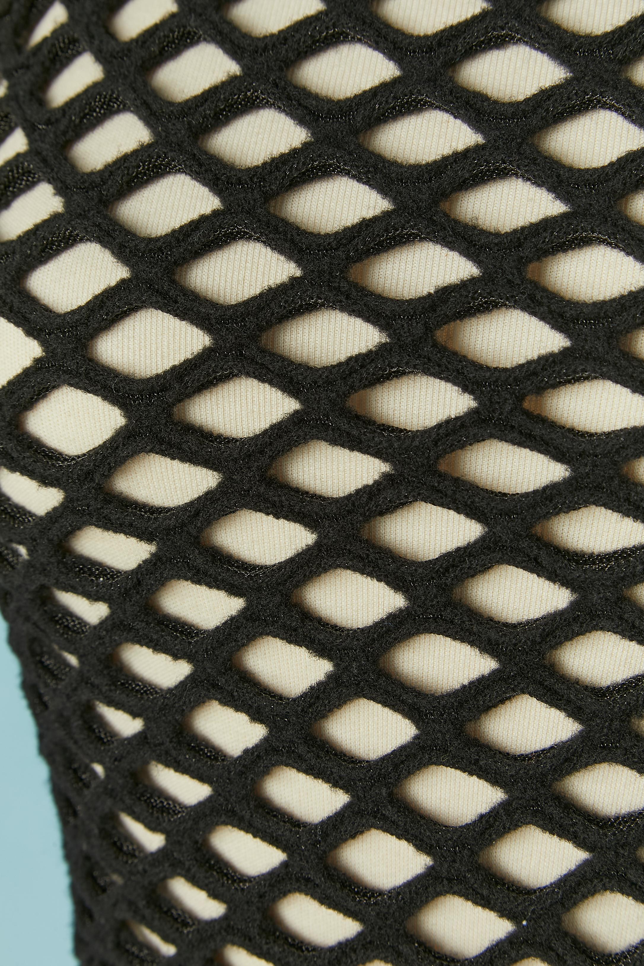 Black knit and lurex resile top and skirt ALAIA In Excellent Condition For Sale In Saint-Ouen-Sur-Seine, FR