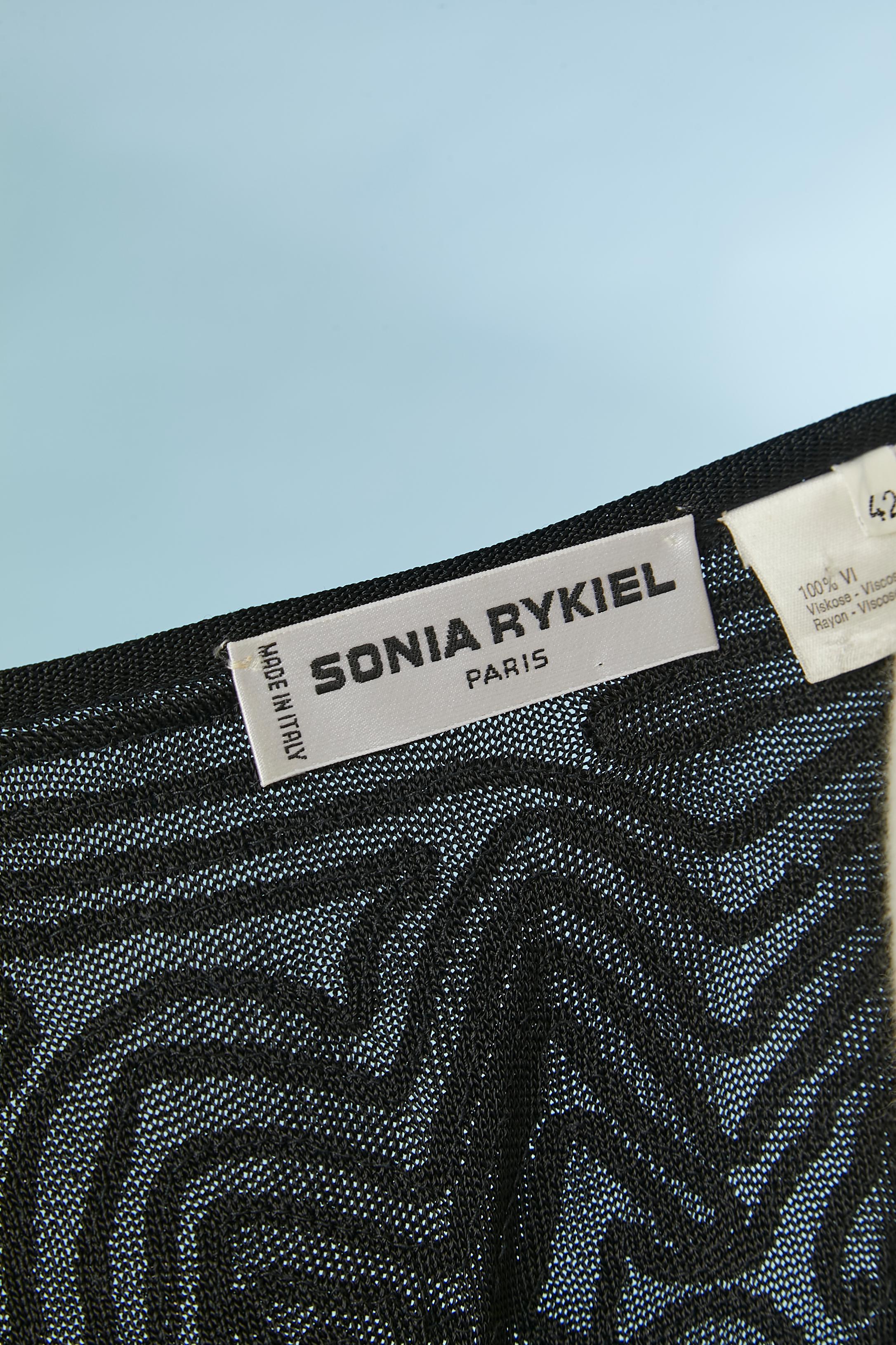 Black knit boléro with black sequin et flower sequins embroideries Sonia Rykiel For Sale 2