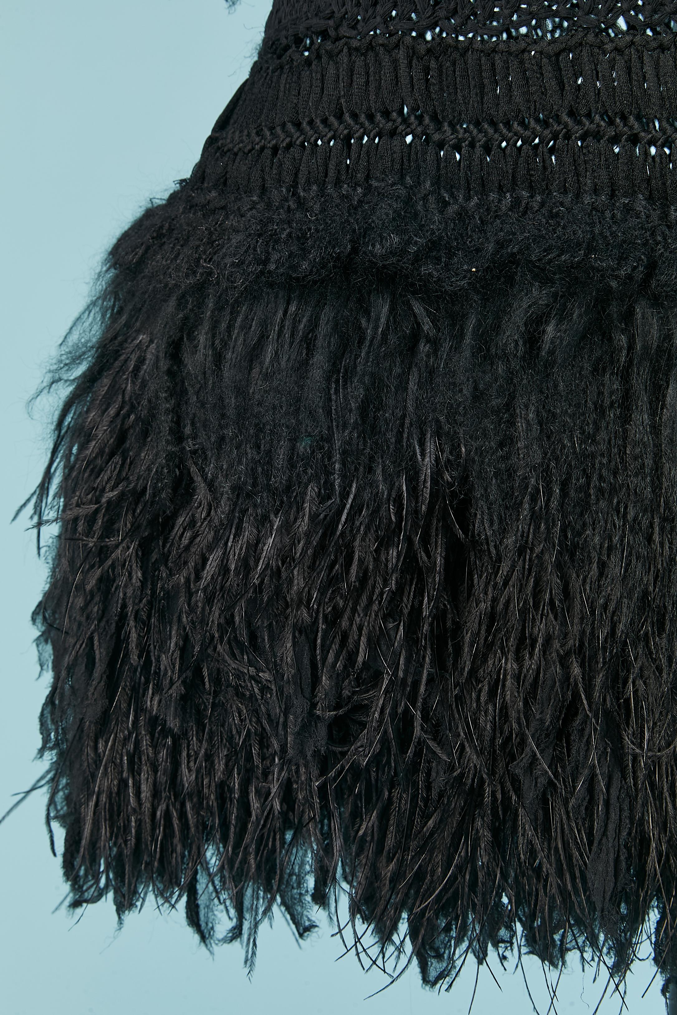 Women's Black knit crochet dress ALEXANDER MCQUEEN FW 2010