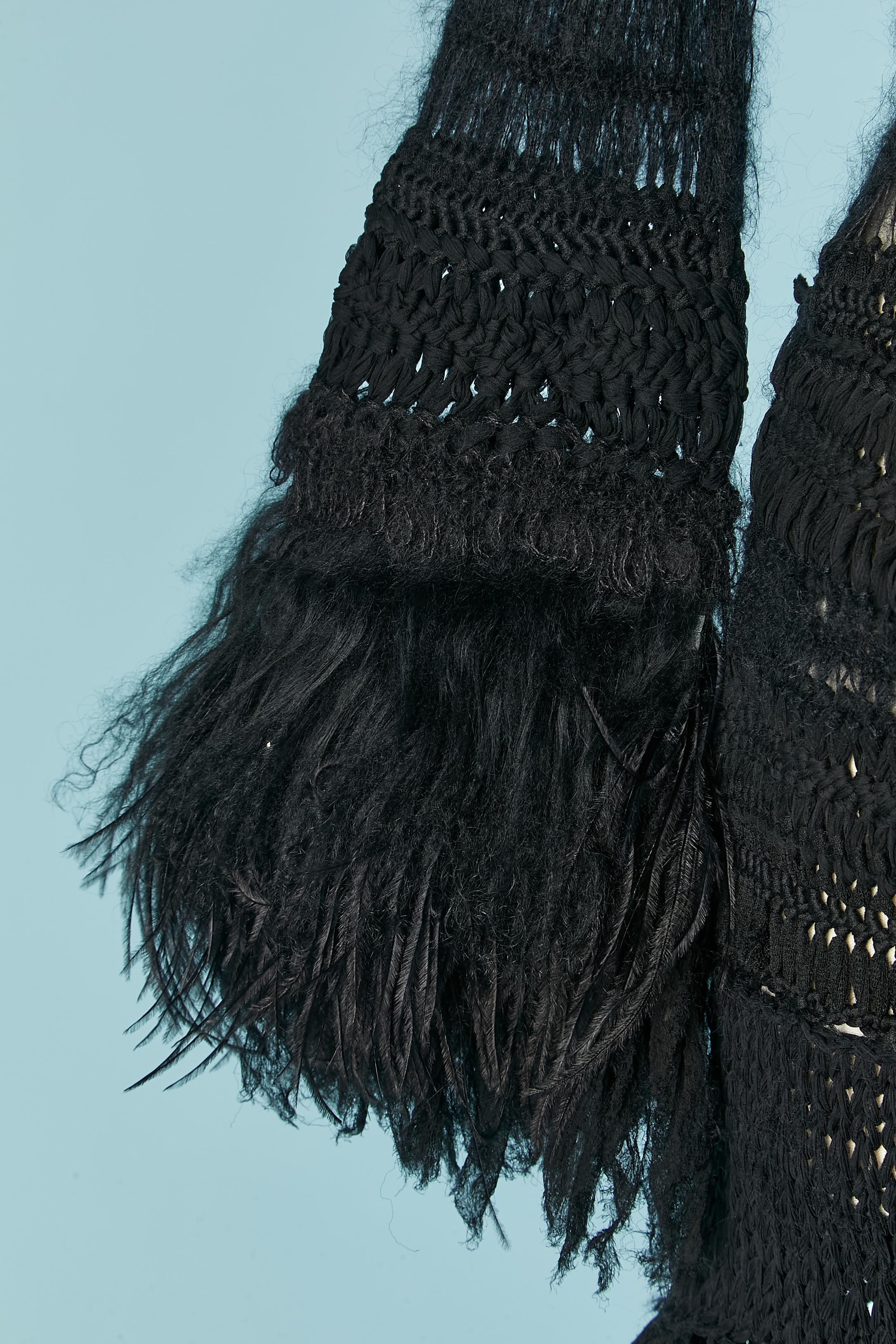 Black knit crochet dress ALEXANDER MCQUEEN FW 2010 1