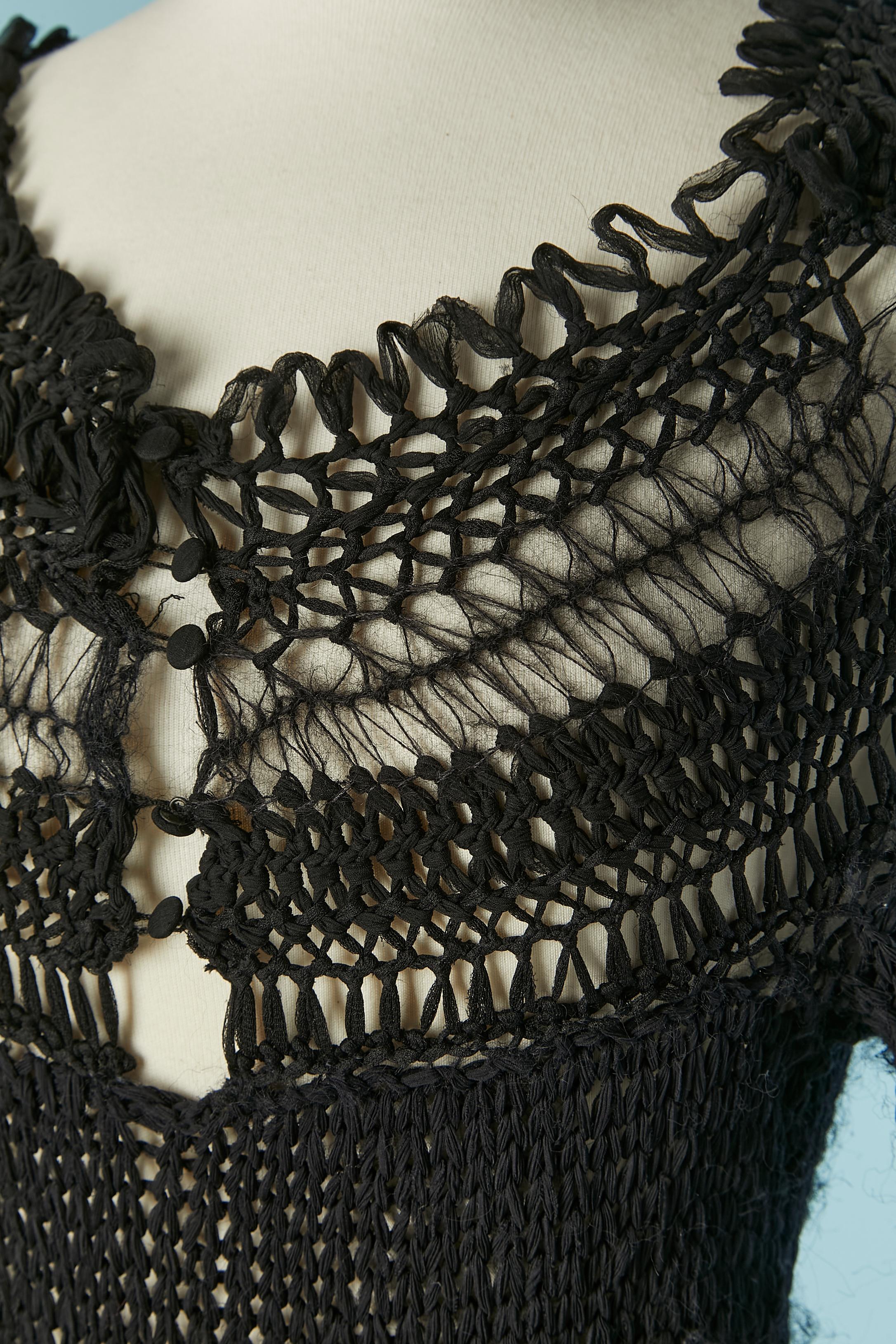 Black knit crochet dress ALEXANDER MCQUEEN FW 2010 4