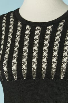Black knit dress see-through on some part ALAIA