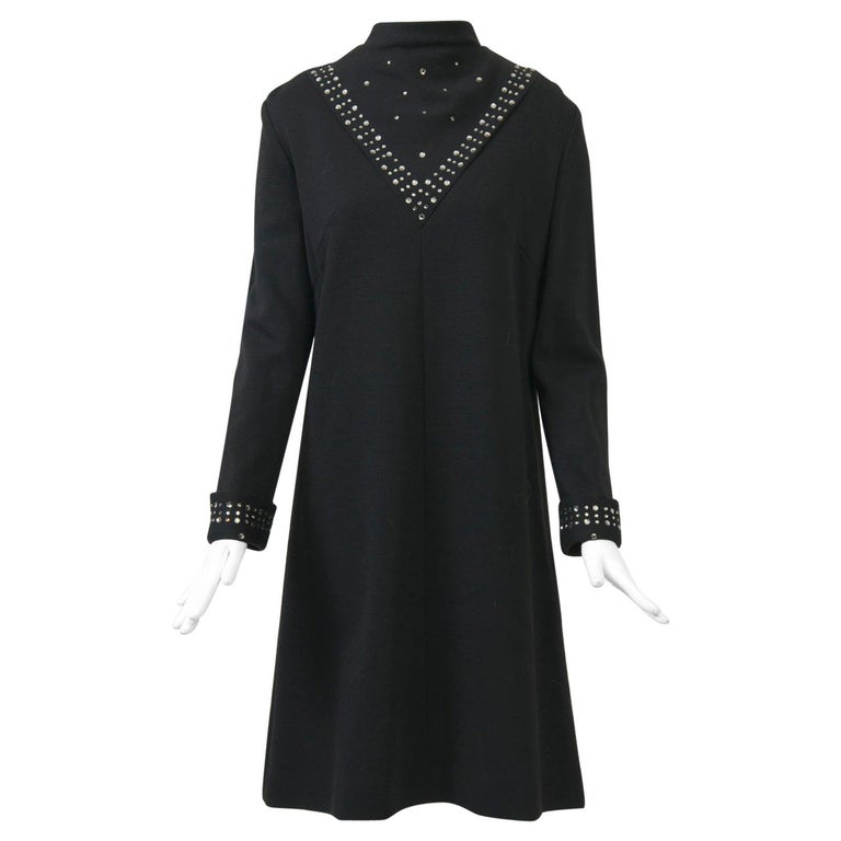black dress with rhinestone trim Lady Black Tie - Brienne Dress - Black