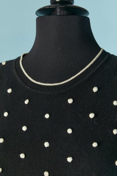 Abito in maglia nera con pois bianchi RED VALENTINO