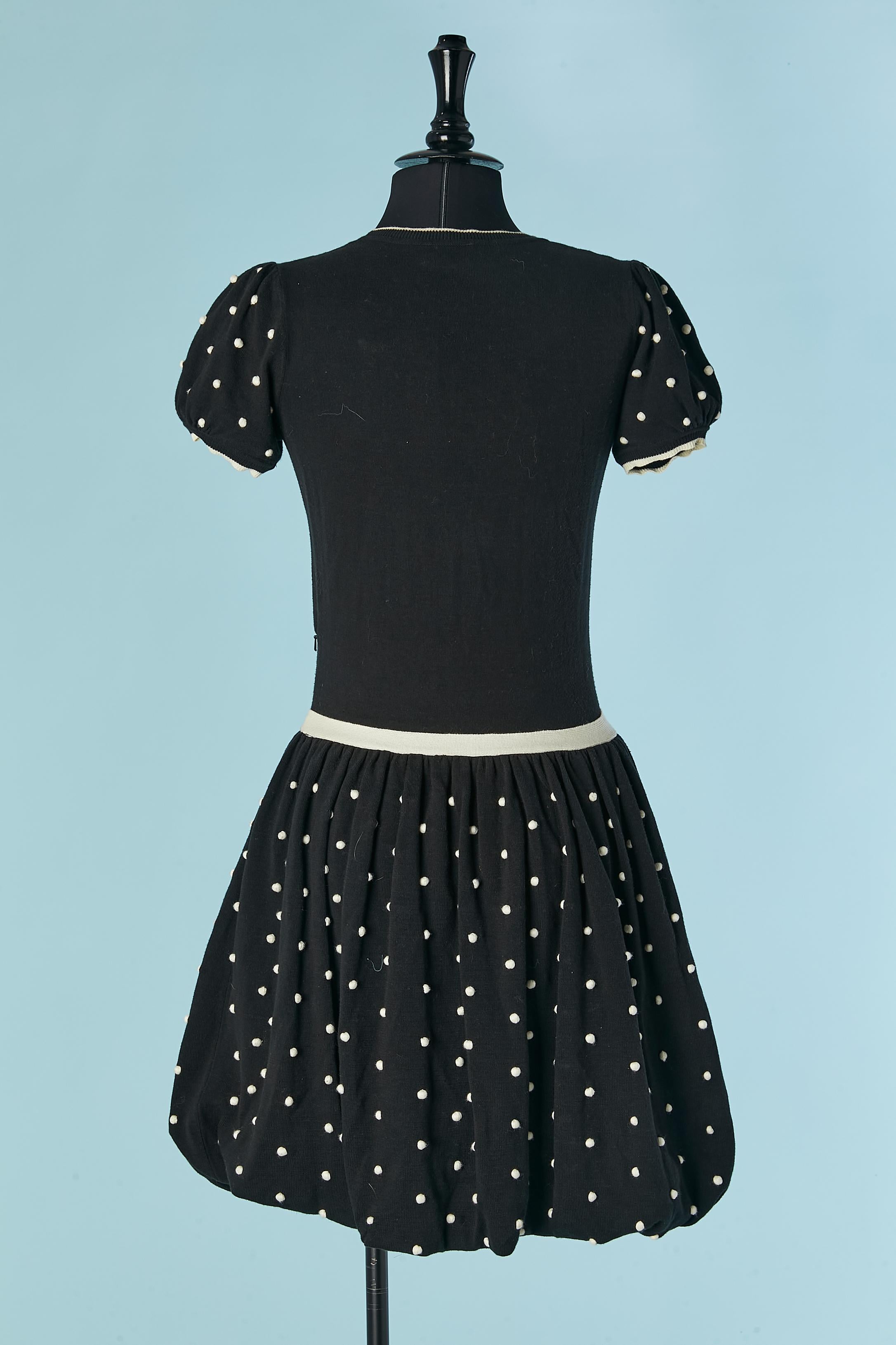 Vestido de punto negro con lunares blancos RED VALENTINO en venta 1