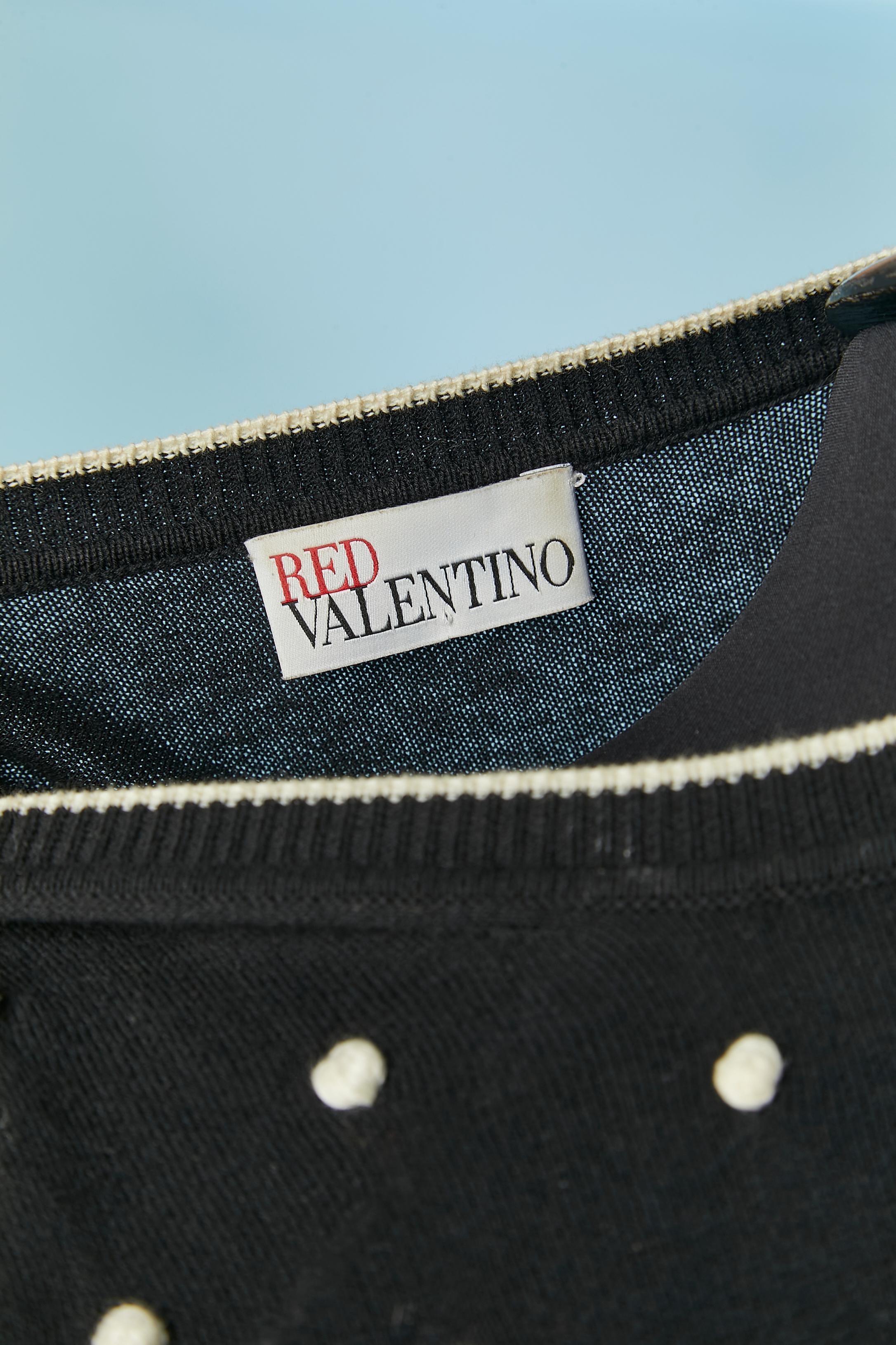 Vestido de punto negro con lunares blancos RED VALENTINO en venta 2