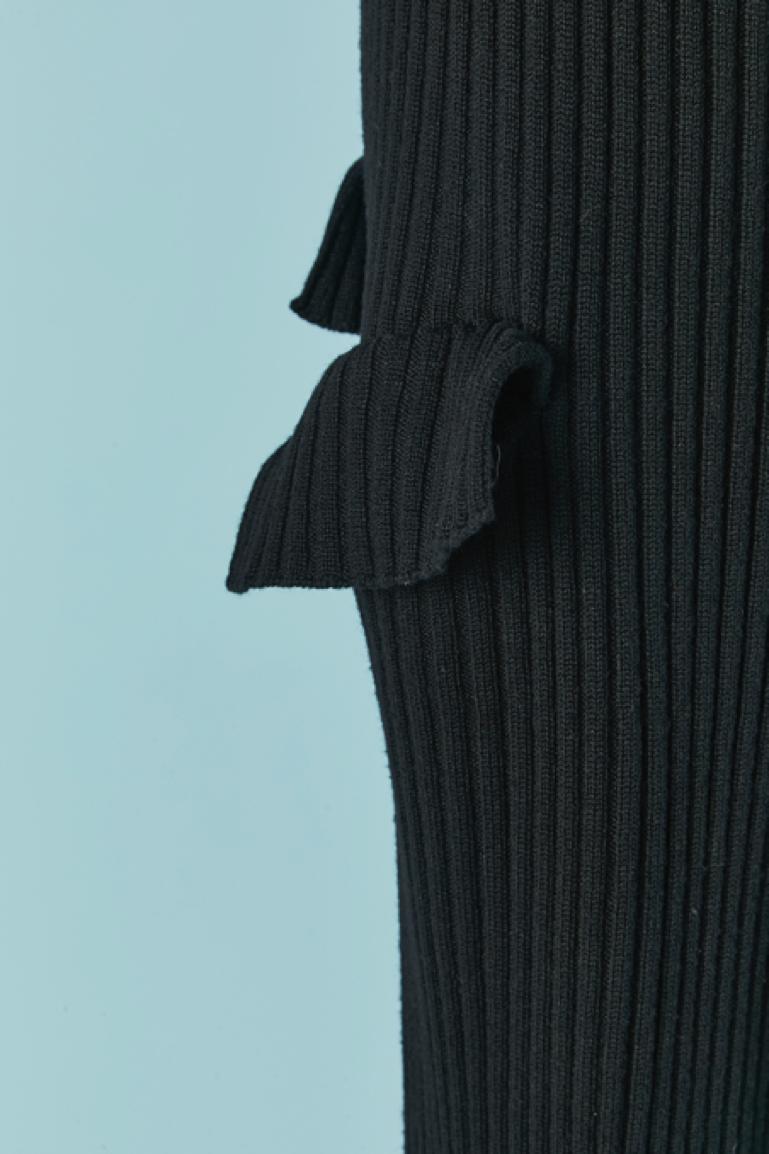 Nero Salopette in maglia nera con tasca su entrambi i lati Sonia Rykiel in vendita