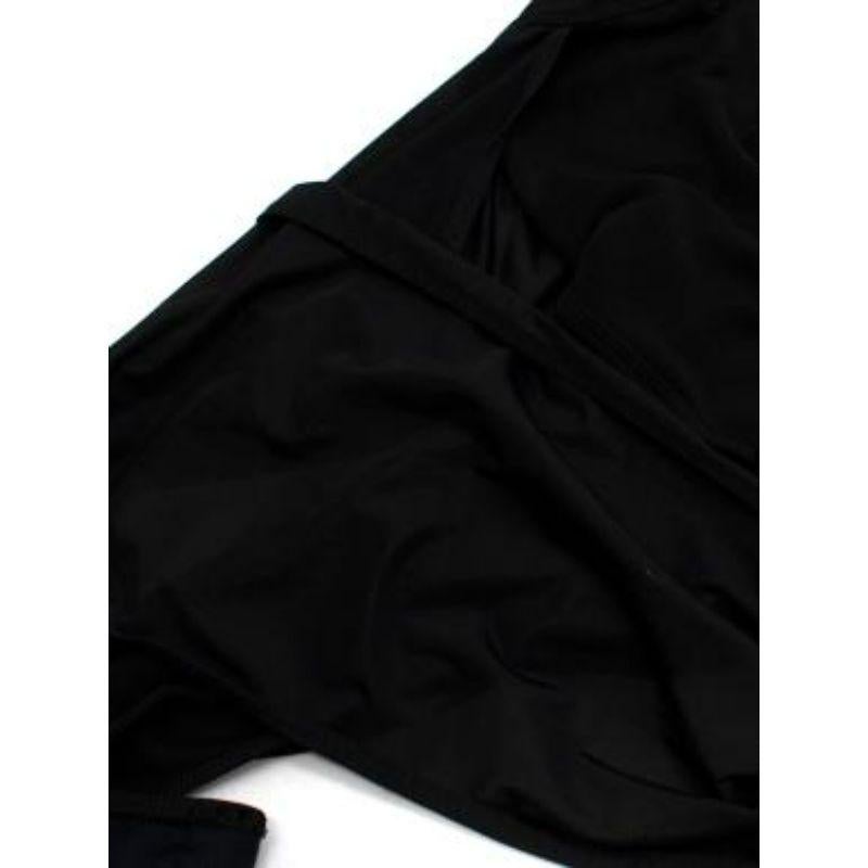 Women's Black Knit Low Scoop Cut-Out Bodysuit For Sale